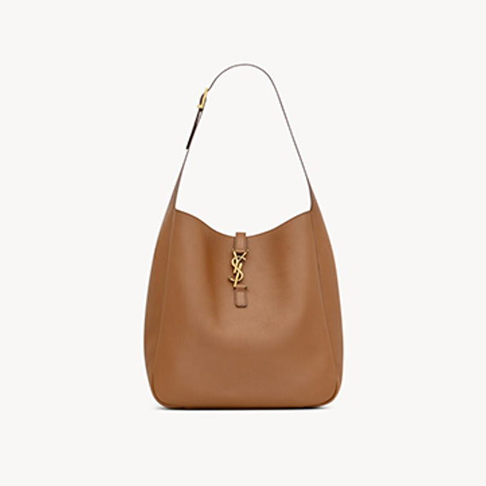 9a+quality saint laurent le 5 a 7 large soft grained leather hobo shoulder bag